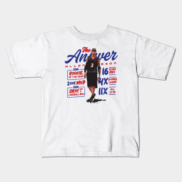 Allen Iverson Answer tee Kids T-Shirt by goderslim